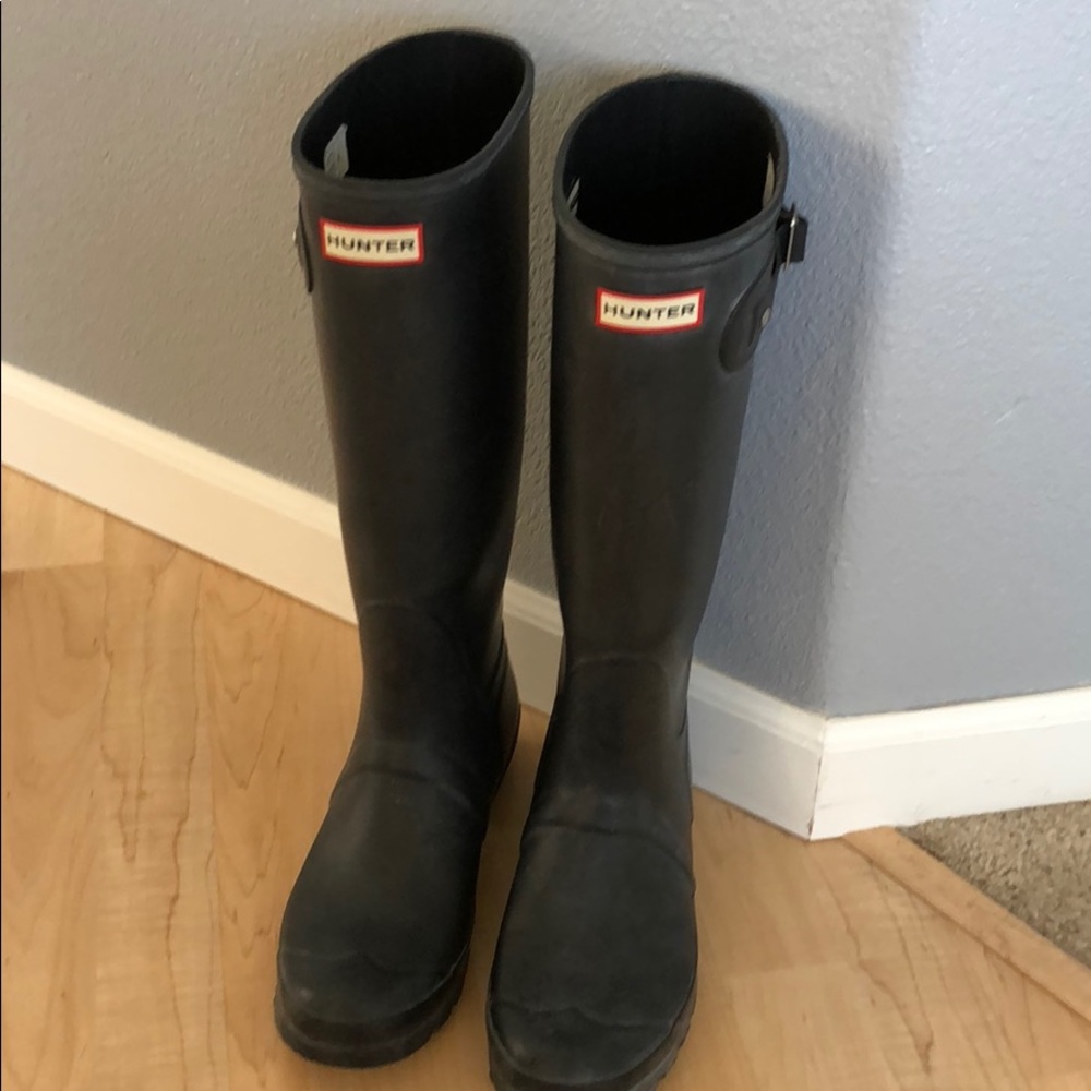 Matte Black Hunter Boots